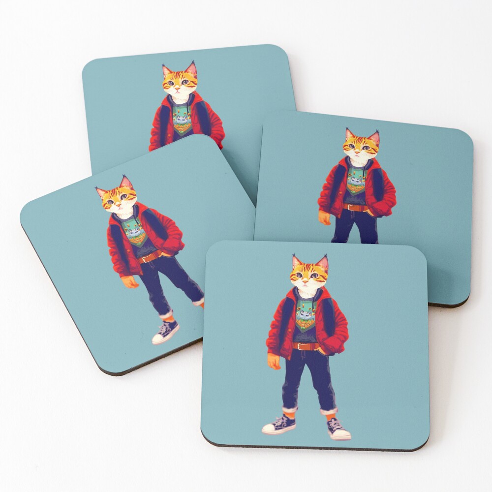 Artikel-Vorschau von Untersetzer (4er Set), designt und verkauft von HipsterAnimals.