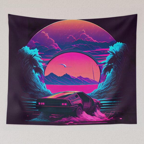 Artikelvorschau, Retrowave Auto entworfen und verkauft von Artspiration84.