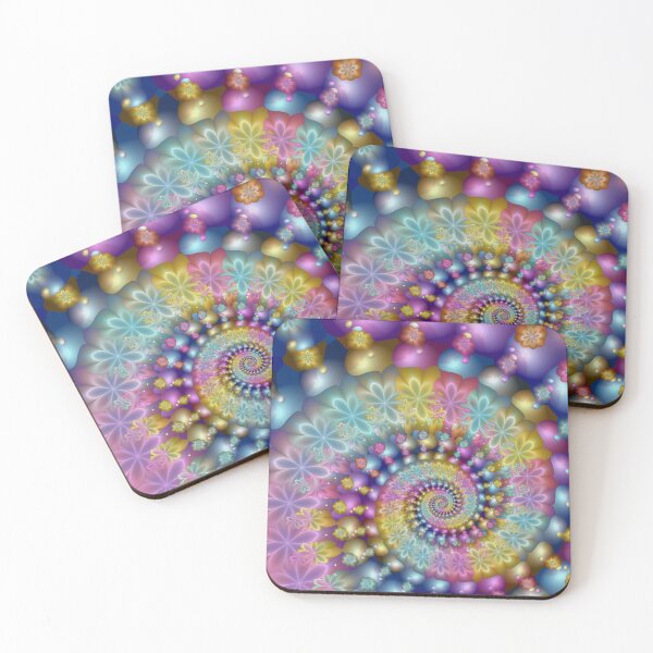 Item preview, iridescent spiral fractal designed and sold by pinkal.