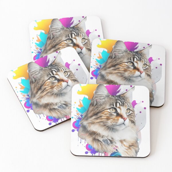 Item preview, American Bobtail Cat  Watercolor Portrait  designed and sold by mythographiaart.