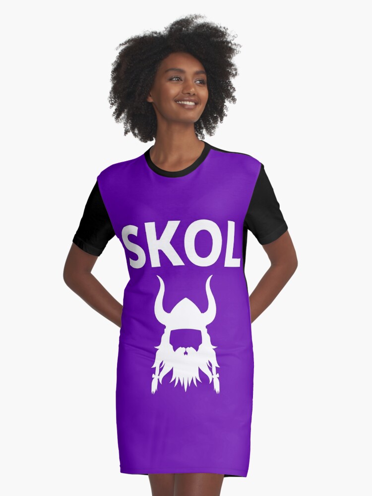 SKOL - Minnesota Shirt. Vikings Head Horns' Graphic T-Shirt Dress for Sale  by sillerioustees