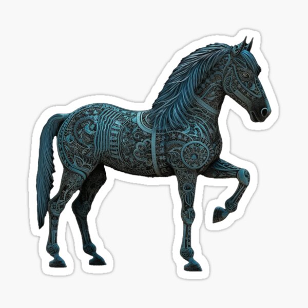 Aperçu de l'œuvre Année du Cheval Art du zodiaque chinois créée et vendue par Viking-Samurai.