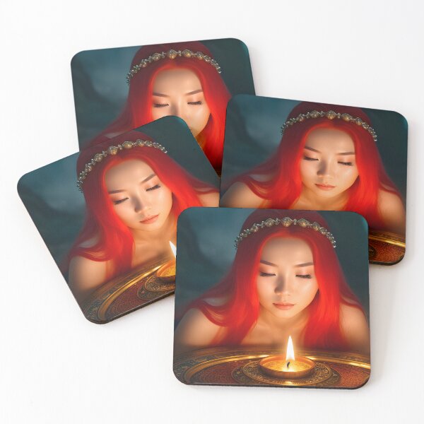 Item preview, Redheaded Chinese Sorceress With Candles designed and sold by SolarisMoon.
