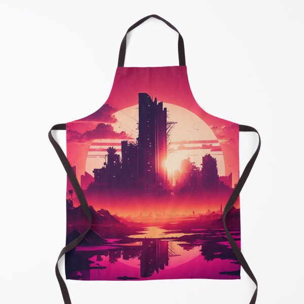 Item preview, Retrowave Aesthethic Synthwave Sun City designed and sold by Nightarcade.