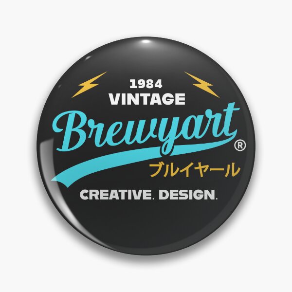 Artikelvorschau, Brewyart Studio, Vintage, Donner, Blitz, Abzeichen, Wild, Japan entworfen und verkauft von Brewyart Creative Design.