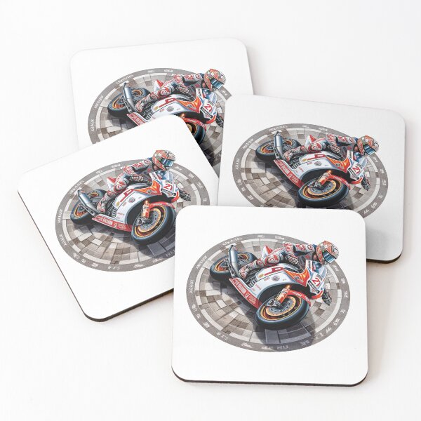 Item preview, A motorcyclist who tilted his bike at the entrance to the turn participating in MotoGP. designed and sold by Andrew Shishkin.