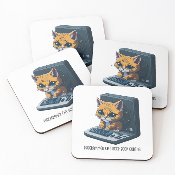 Item preview, Programmer Cat Beep Boop Coding designed and sold by PopPizzazz.