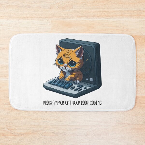 Item preview, Programmer Cat Beep Boop Coding designed and sold by PopPizzazz.