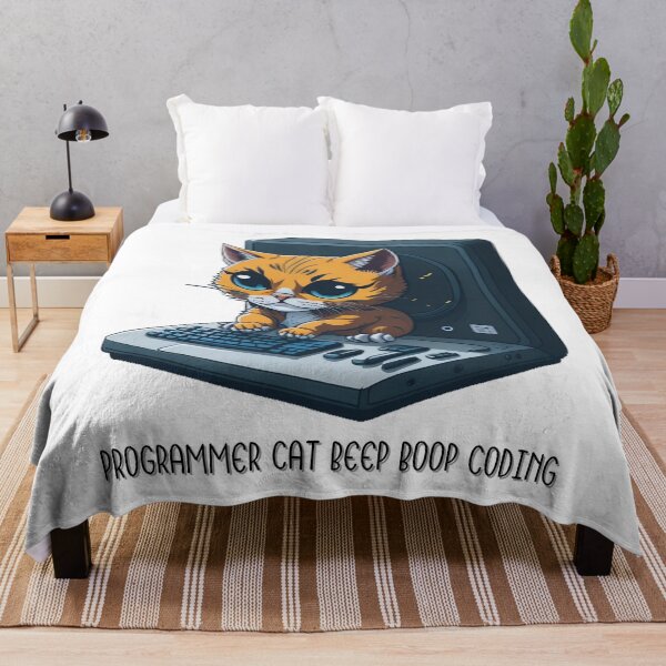 Item preview, Programmer Cat Beep Boop Coding designed and sold by PopPizzazz.