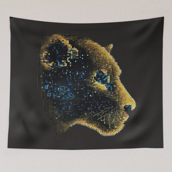Item preview, Lion Glitch Pixel Art Lioness designed and sold by Corbzart.