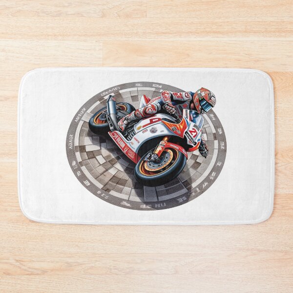 Item preview, A motorcyclist who tilted his bike at the entrance to the turn participating in MotoGP. designed and sold by Andrew Shishkin.