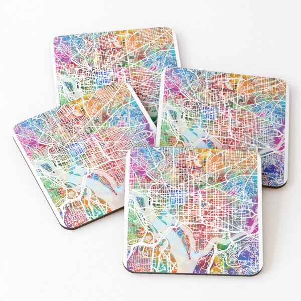 Item preview, Washington DC Street Map designed and sold by ArtPrints.