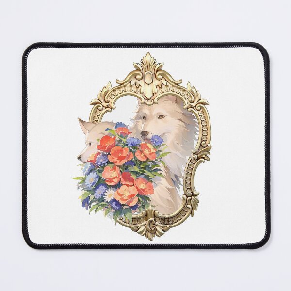 Artikelvorschau, Bunter Wolf mit Blumen entworfen und verkauft von Lychee Design.