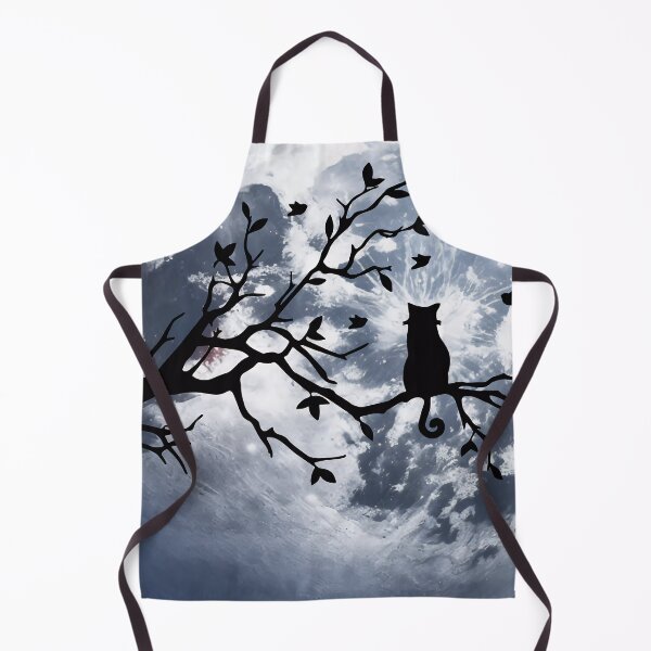 Item preview, A kitten enjoying the beauty of the moon designed and sold by Cahlie Li.