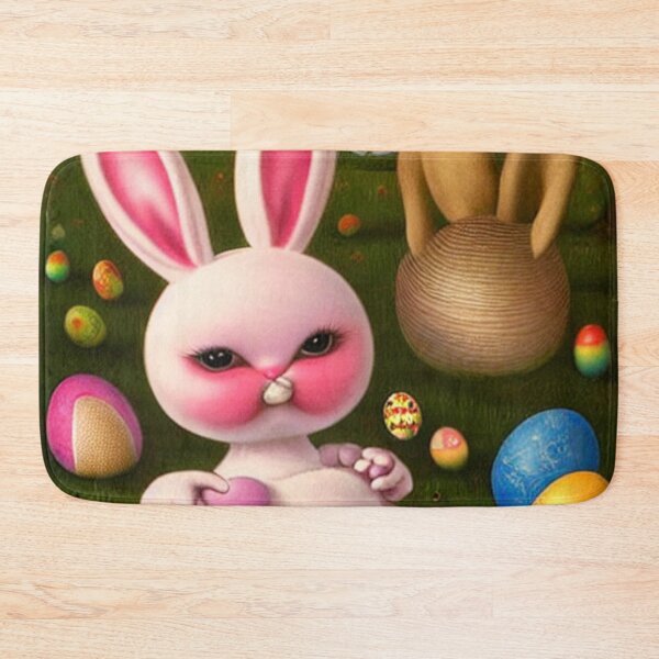 Artikelvorschau, Cute Pink Easter Bunny With Lots Of Eggs entworfen und verkauft von DukeGroovy.