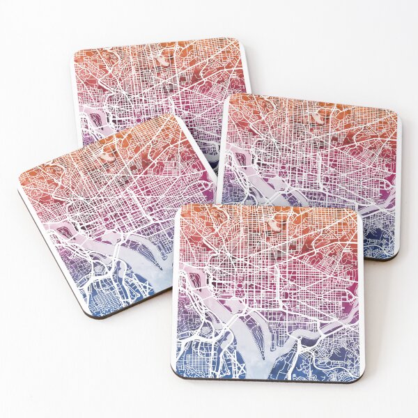 Item preview, Washington DC Street Map designed and sold by ArtPrints.