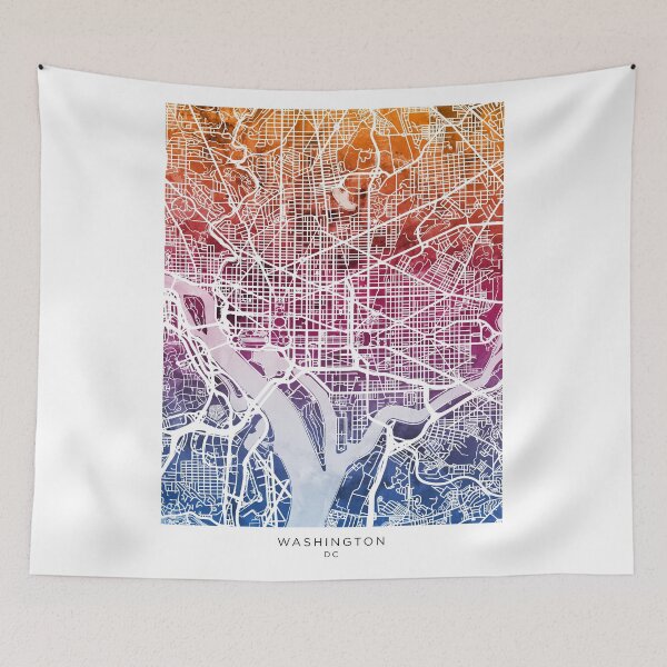 Item preview, Washington DC Street Map designed and sold by ArtPrints.