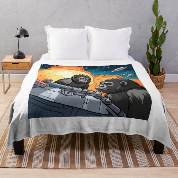 Item preview, Cartoon illustration of a gorilla and a monkey on a spaceship. designed and sold by LooperSDart.