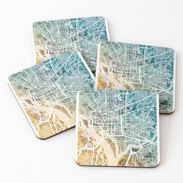 Item preview, Washington DC Street Map designed and sold by ArtPrints.