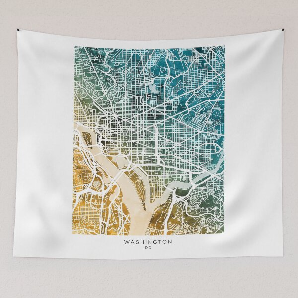 Item preview, Washington DC Street Map designed and sold by ArtPrints.