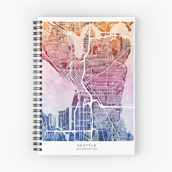 Item preview, Seattle Washington Street Map designed and sold by ArtPrints.