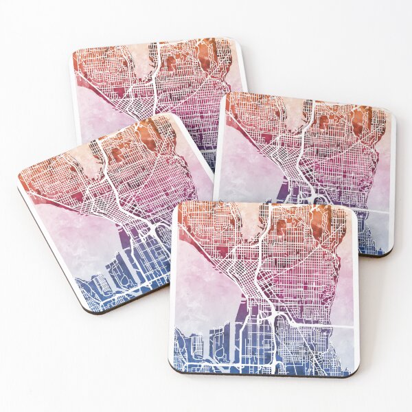 Item preview, Seattle Washington Street Map designed and sold by ArtPrints.