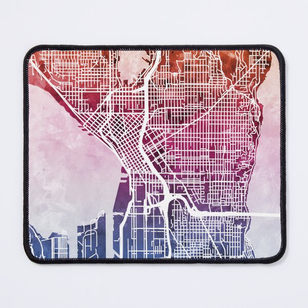 Item preview, Seattle Washington Street Map designed and sold by ArtPrints.