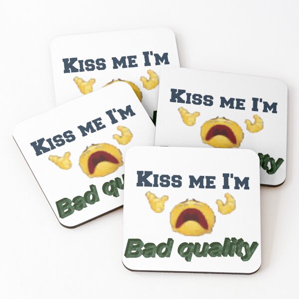 Item preview, Kiss me i'm bad quality funny design designed and sold by BurningGrass_.