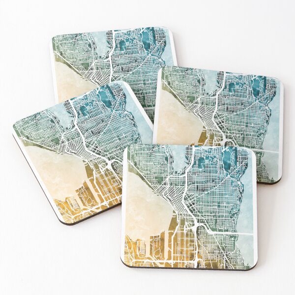 Item preview, Seattle Washington Street Map designed and sold by ArtPrints.