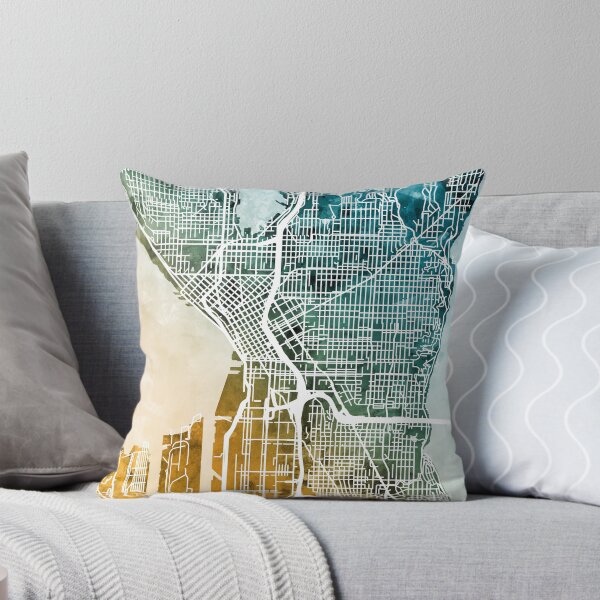 Item preview, Seattle Washington Street Map designed and sold by ArtPrints.