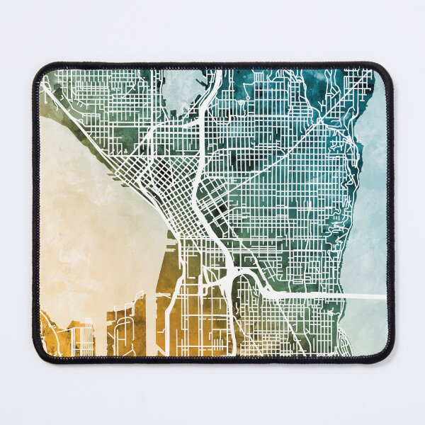 Item preview, Seattle Washington Street Map designed and sold by ArtPrints.