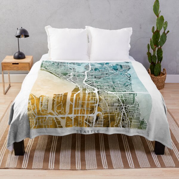 Item preview, Seattle Washington Street Map designed and sold by ArtPrints.