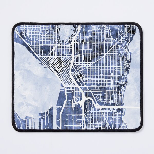 Item preview, Seattle Washington Street Map designed and sold by ArtPrints.