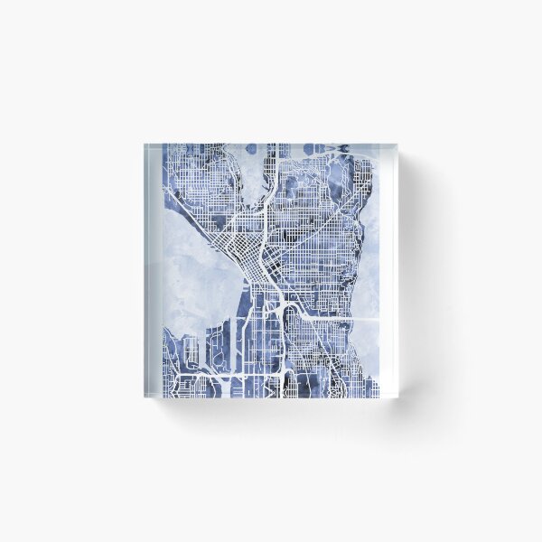Item preview, Seattle Washington Street Map designed and sold by ArtPrints.