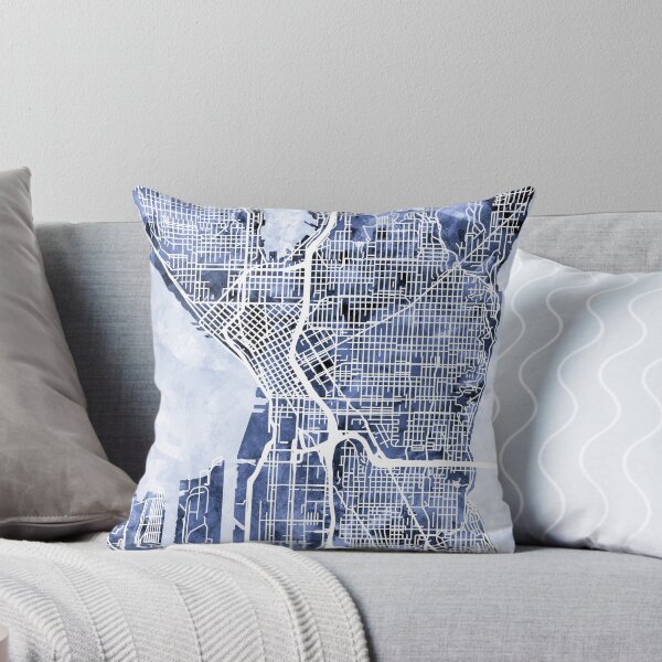 Item preview, Seattle Washington Street Map designed and sold by ArtPrints.