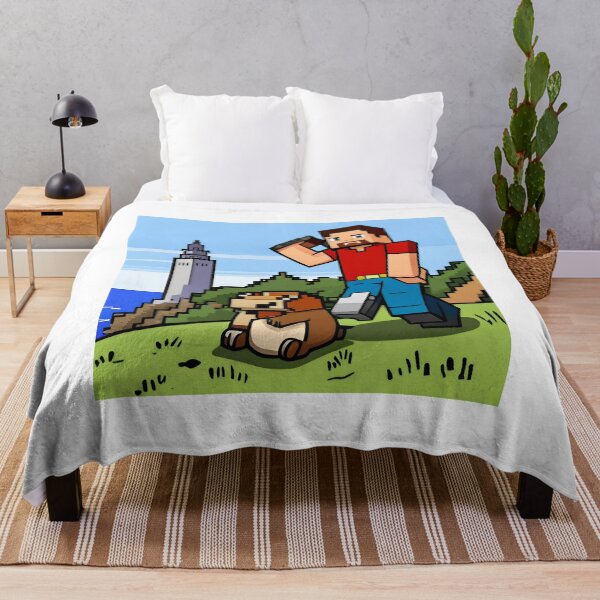 Item preview, cartoon man with a dog on the background of the city designed and sold by LooperSDart.