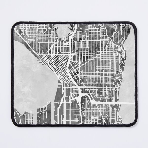 Item preview, Seattle Washington Street Map designed and sold by ArtPrints.
