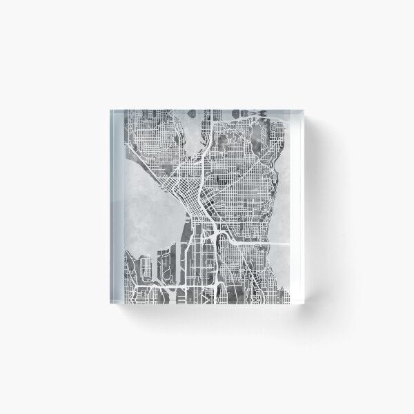 Item preview, Seattle Washington Street Map designed and sold by ArtPrints.