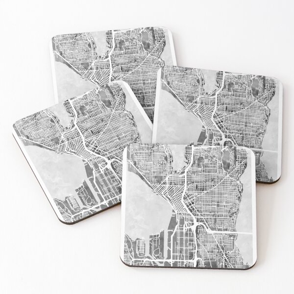 Item preview, Seattle Washington Street Map designed and sold by ArtPrints.