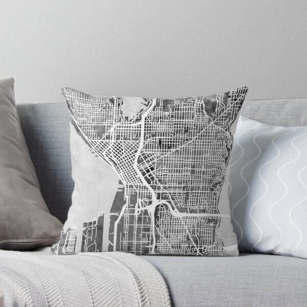 Item preview, Seattle Washington Street Map designed and sold by ArtPrints.