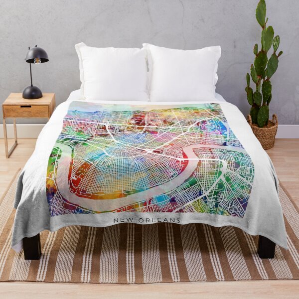 Item preview, New Orleans City Map designed and sold by ArtPrints.