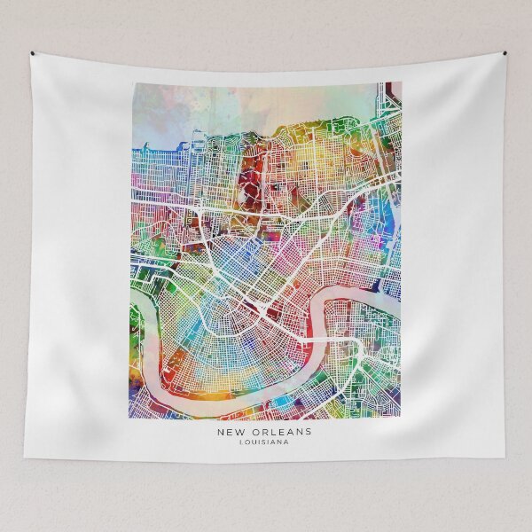 Item preview, New Orleans City Map designed and sold by ArtPrints.