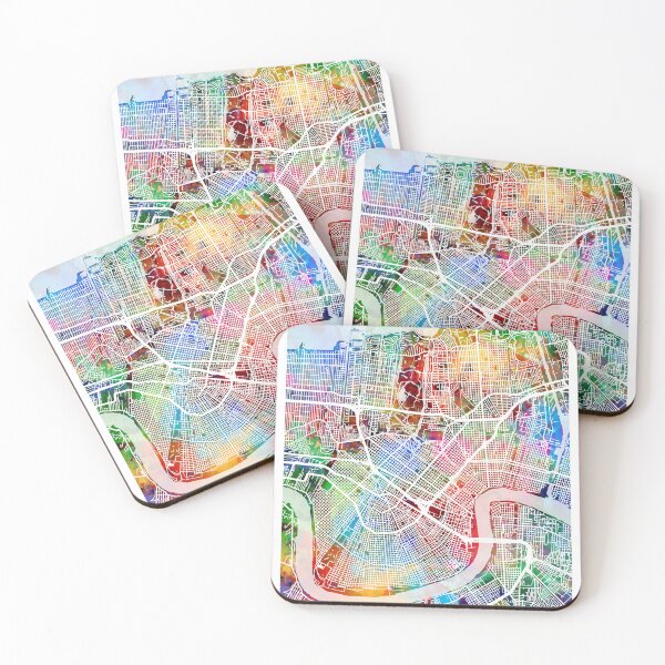 Item preview, New Orleans City Map designed and sold by ArtPrints.