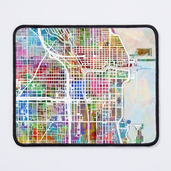 Item preview, Chicago City Street Map designed and sold by ArtPrints.