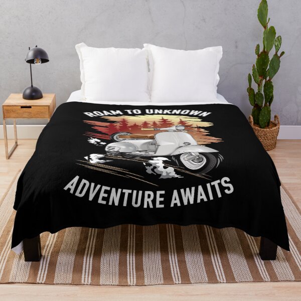 Item preview, Vintage white scooter roam to unknown adventure awaits designed and sold by SetthaSK.
