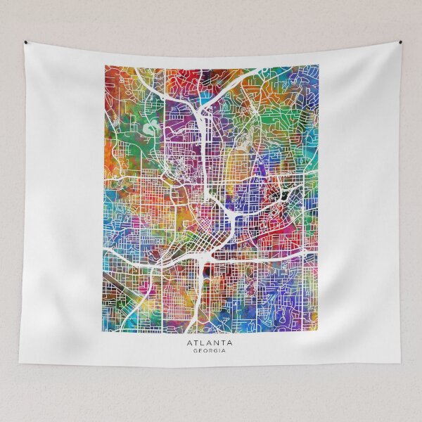 Item preview, Atlanta Georgia City Map designed and sold by ArtPrints.
