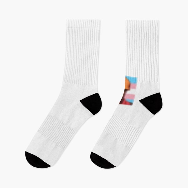 Item preview, pixelated engineer smiling trans flag designed and sold by drownedcowboy.