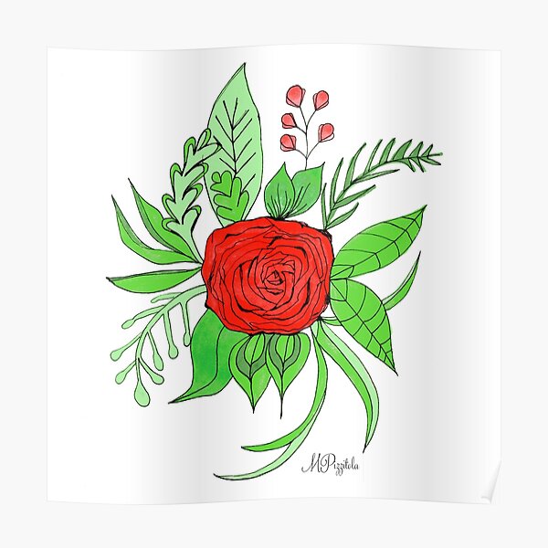 Rose Bouquet Poster