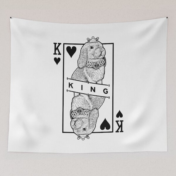 Item preview, Mini Lop Bunny Rabbit King Of Hearts Funny Pet Pop Art designed and sold by GrandeDuc.