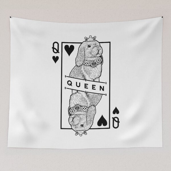 Item preview, Mini Lop Bunny Rabbit Queen Of Hearts Funny Pet Pop Art designed and sold by GrandeDuc.